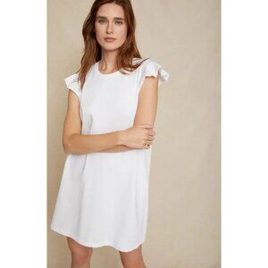 AMO 100% Cotton White T-shirt Mini Dress Size M